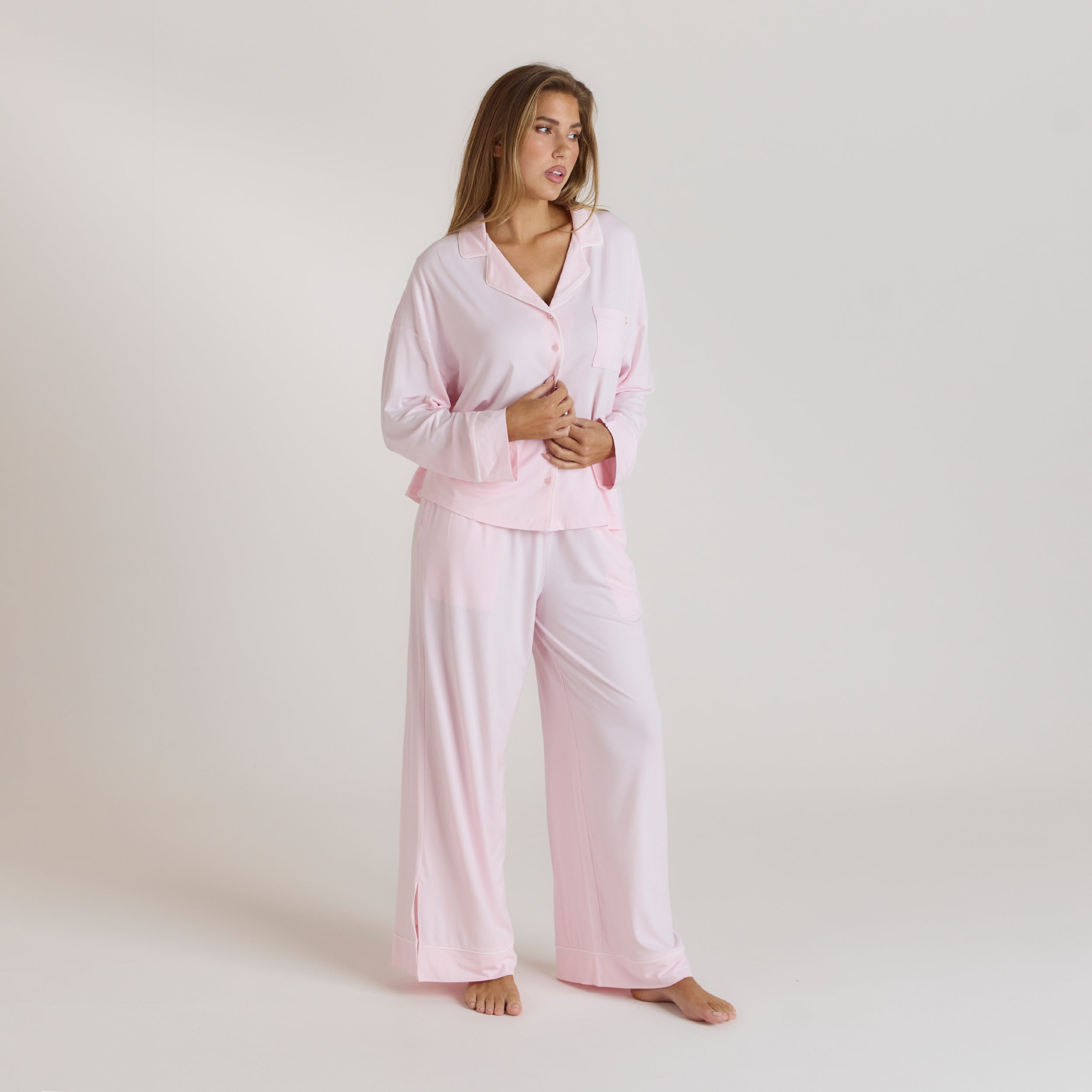 Modal Pajama Shirt | Modal Pajama Shirt - Pink