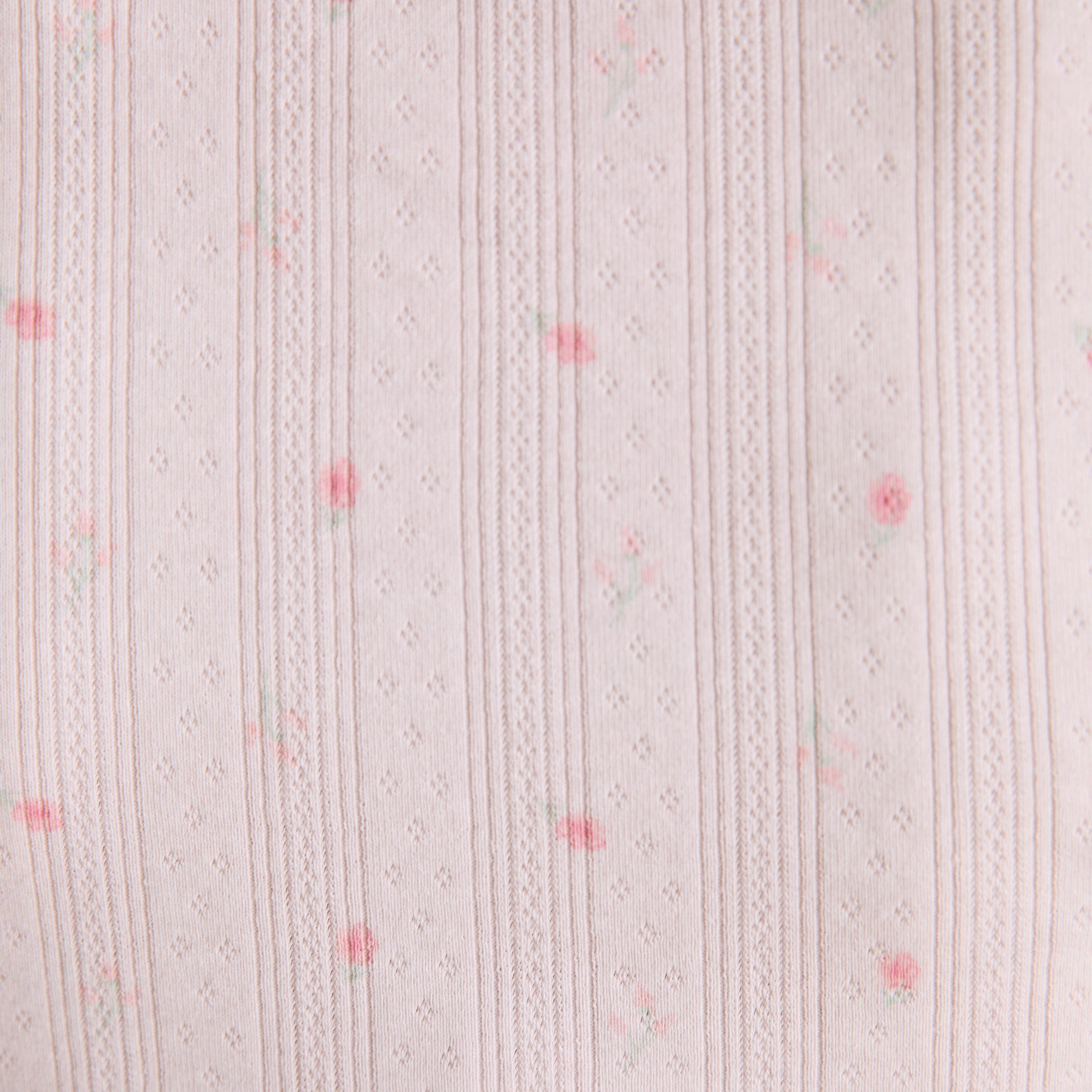 Pointelle Pajama Top | Pointelle Pajama Top - Pink Floral