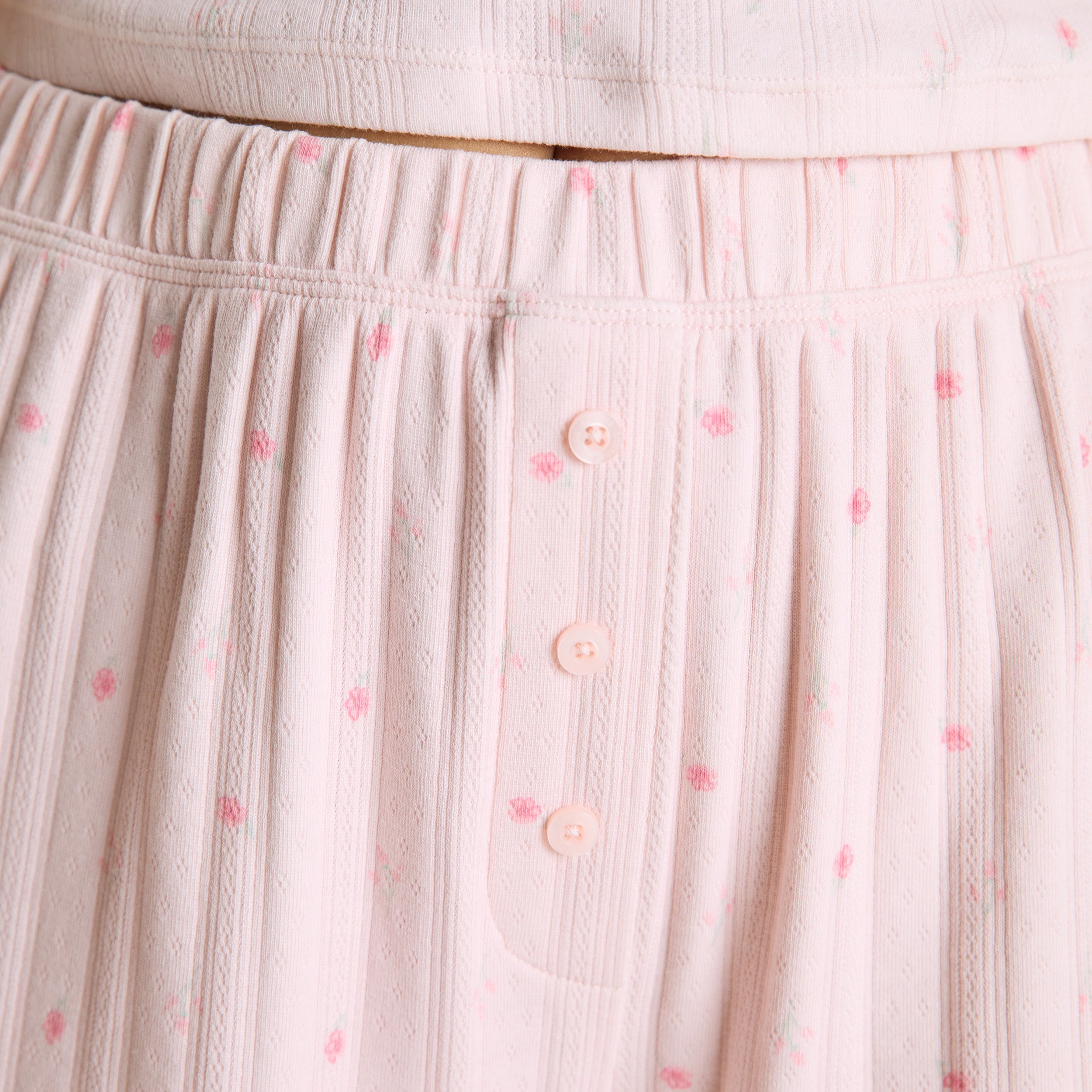 Pointelle Pajama Pants | Pointelle Pajama Pants - Pink Floral