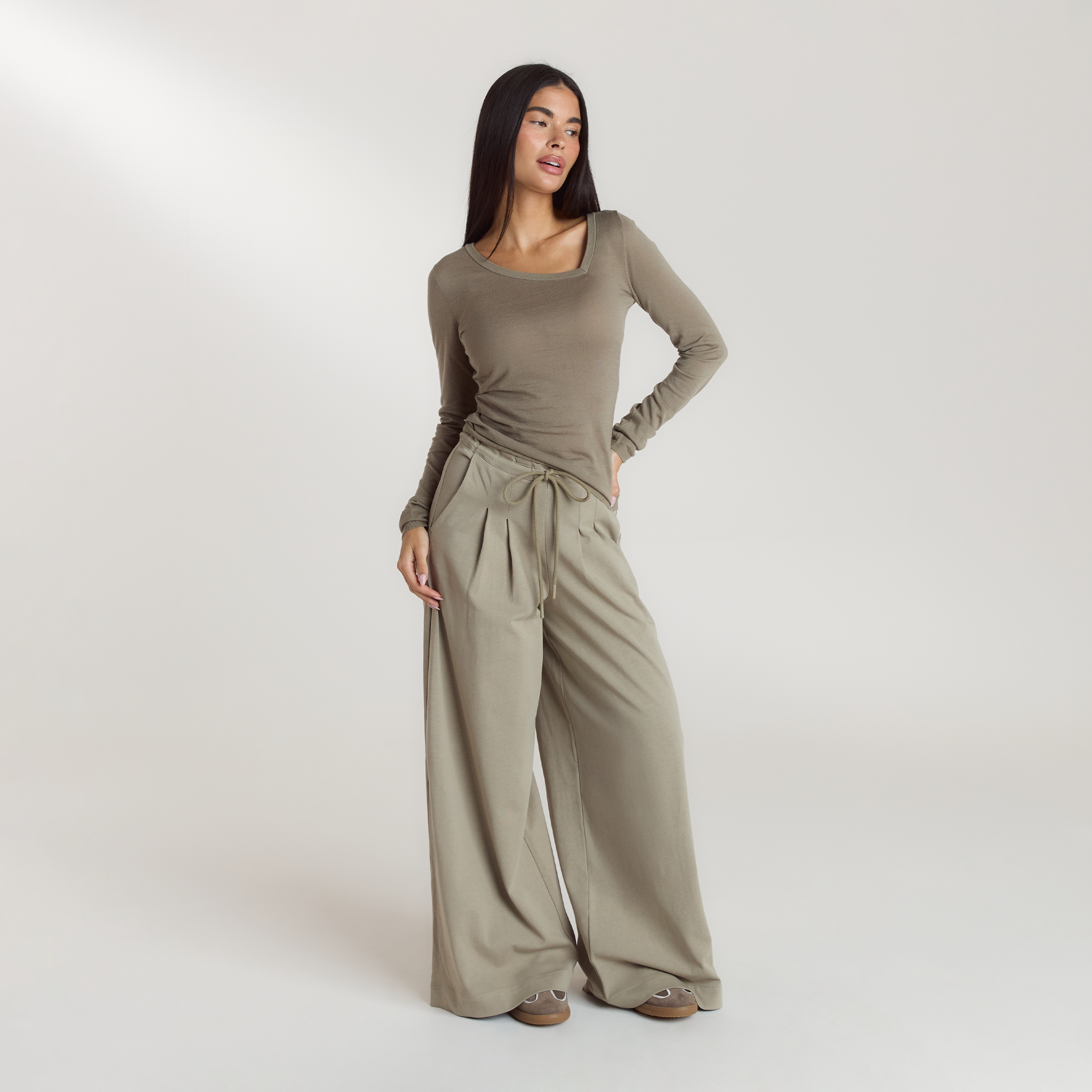 Pleated Wide Leg Pants | Pleated Wide Leg Trousers - Thyme