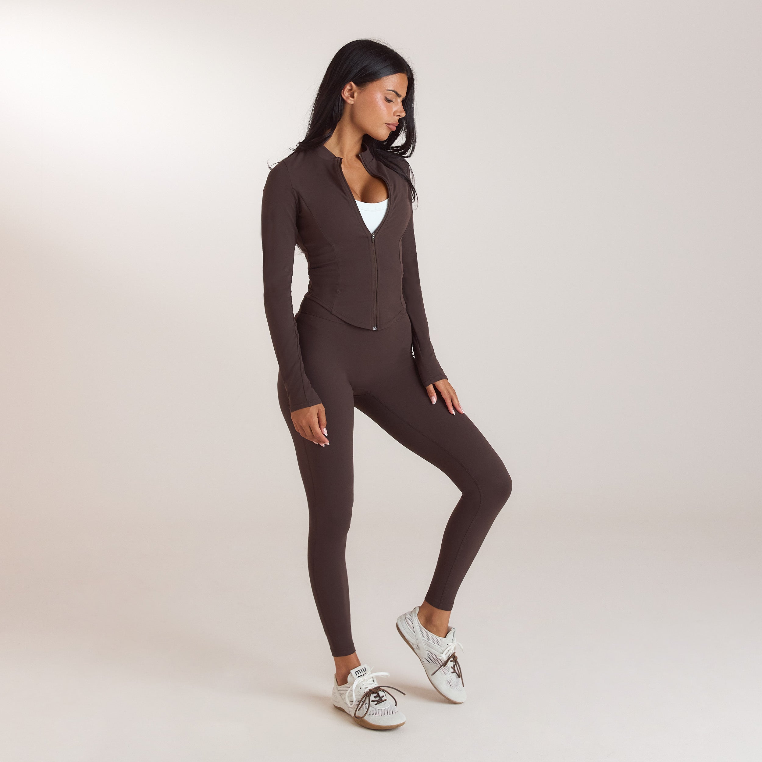 ContourSoft™ Cinch Zip-Up Jacket | ContourSoft™ Cinch Zip-Up Jacket - Dark Chocolate