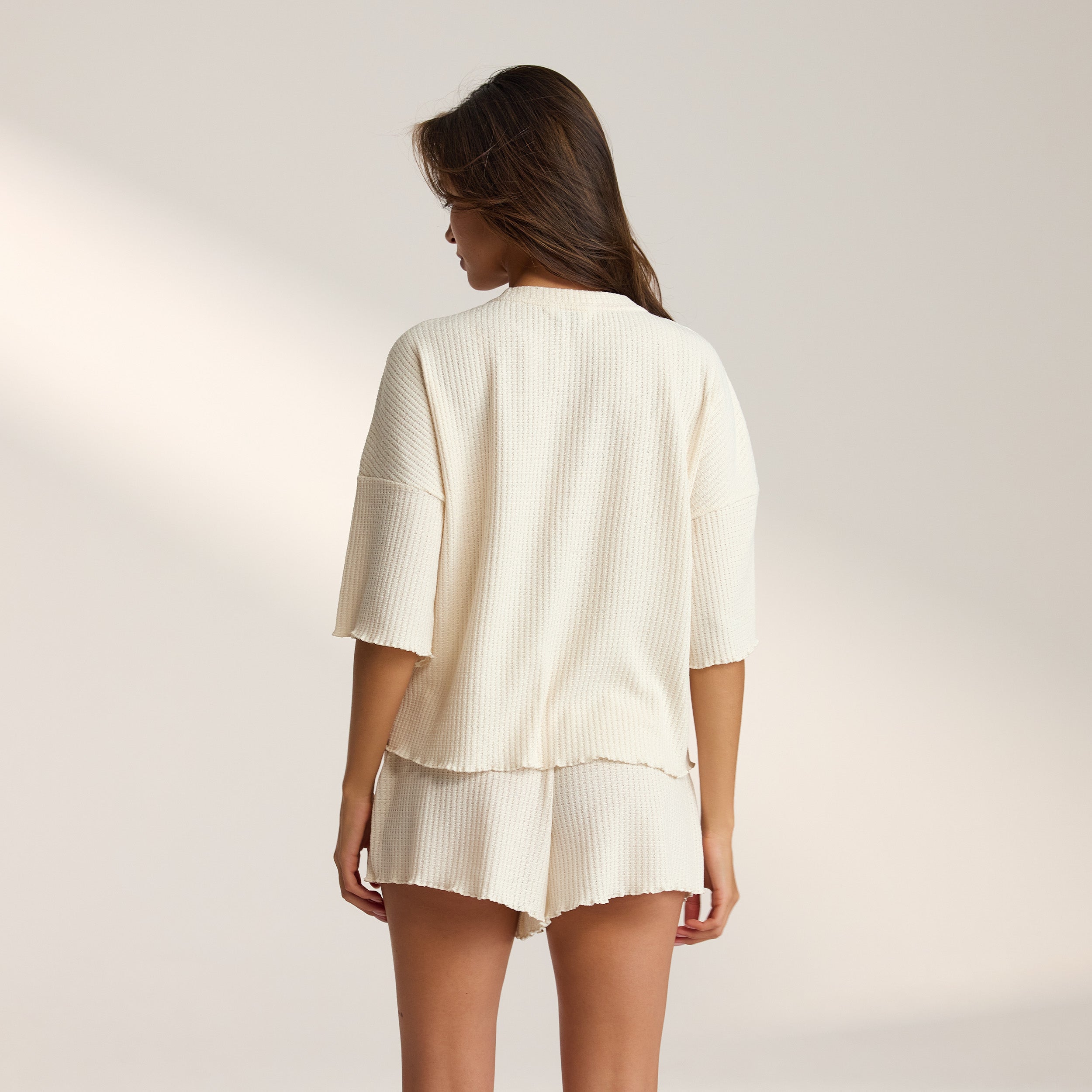 Soft Waffle Pajama Top  | Leidy, XS