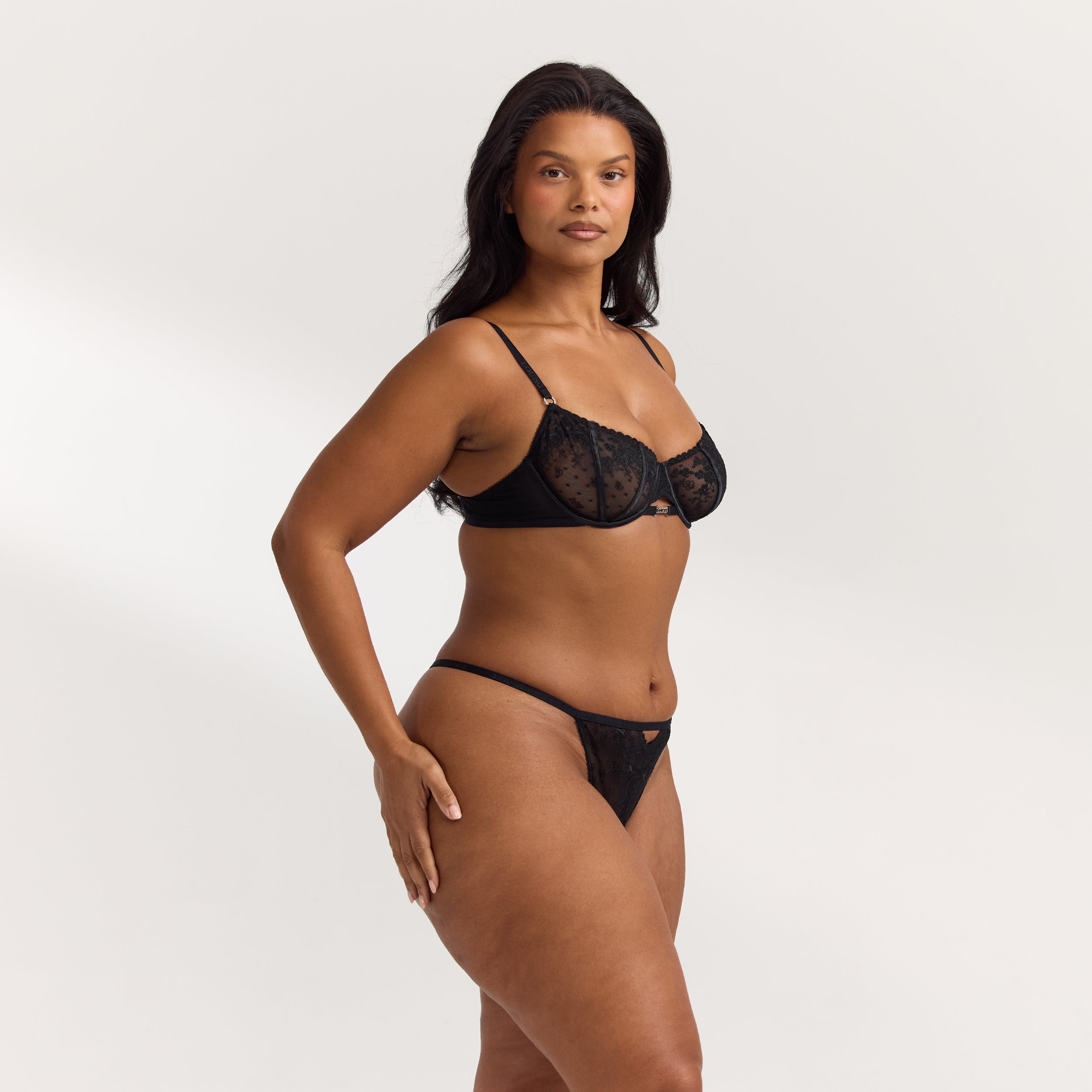 Flirt Balcony Bra | Flirt Balcony Bra  - Black