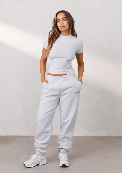 Essential Short Sleeve Fitted T-Shirt - Frost Melange – Lounge Underwear