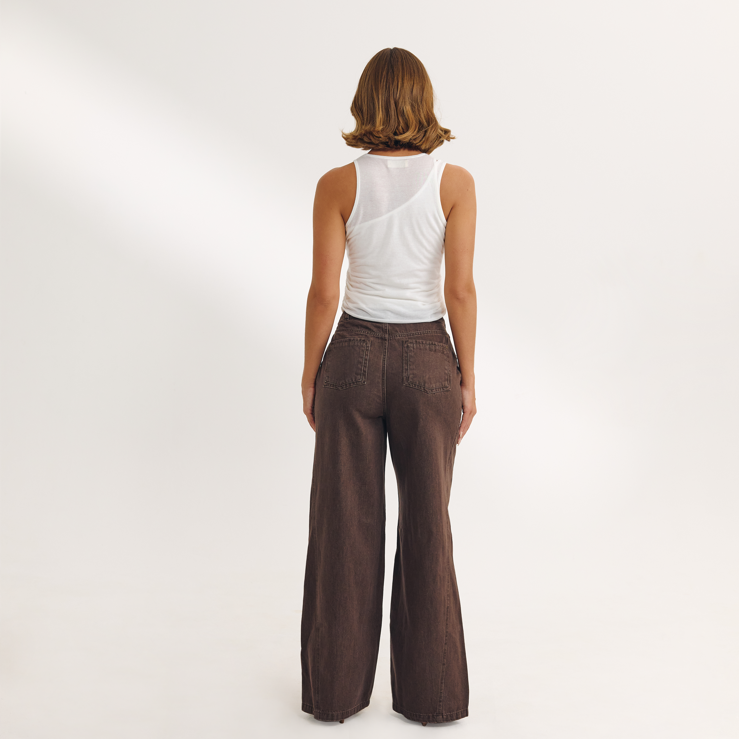 Dipped-Waist Wide-Leg Jeans | Dipped-Waist Wide-Leg Jeans - Espresso