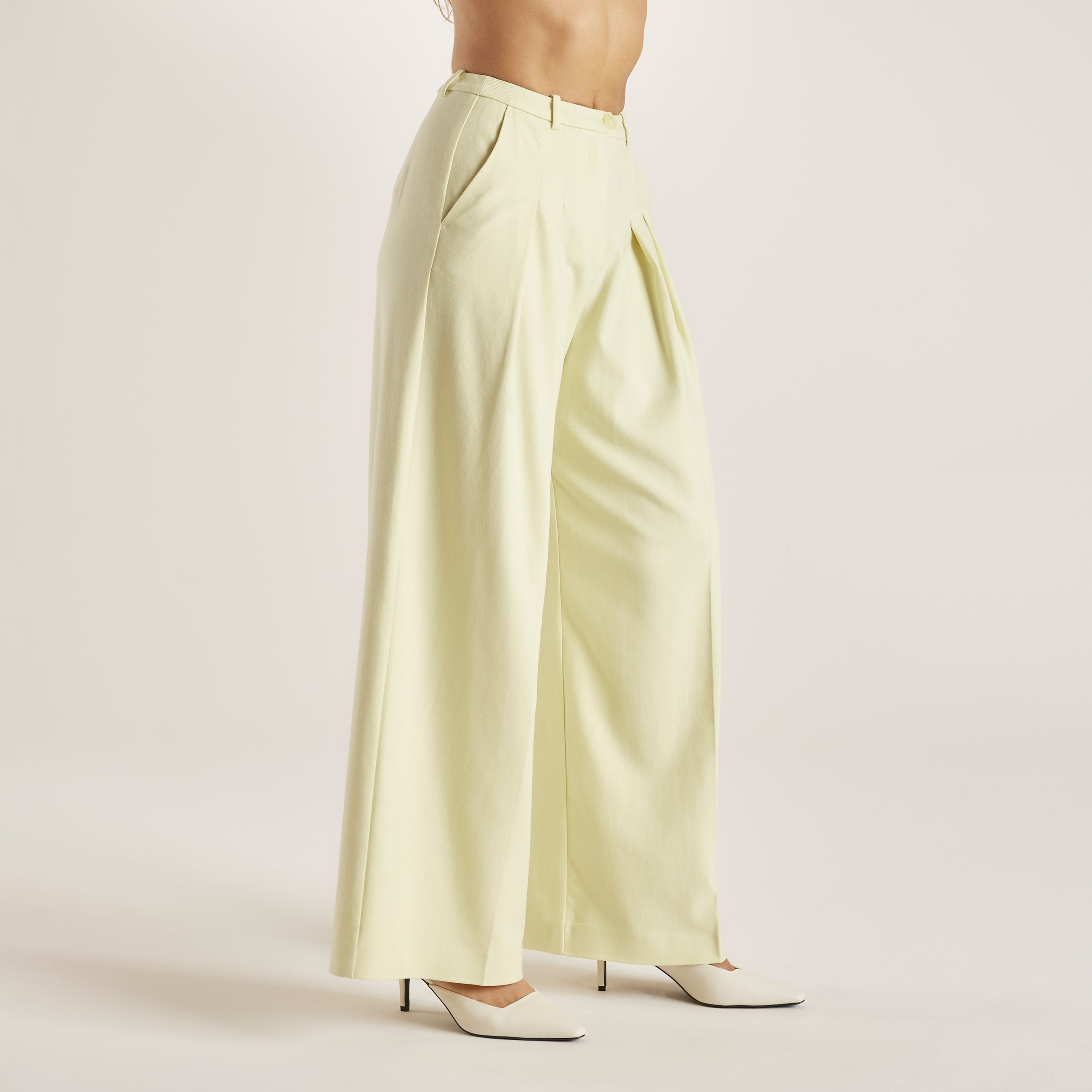 Woven Wide-Leg pants | Woven Wide-Leg Pants - Buttermilk