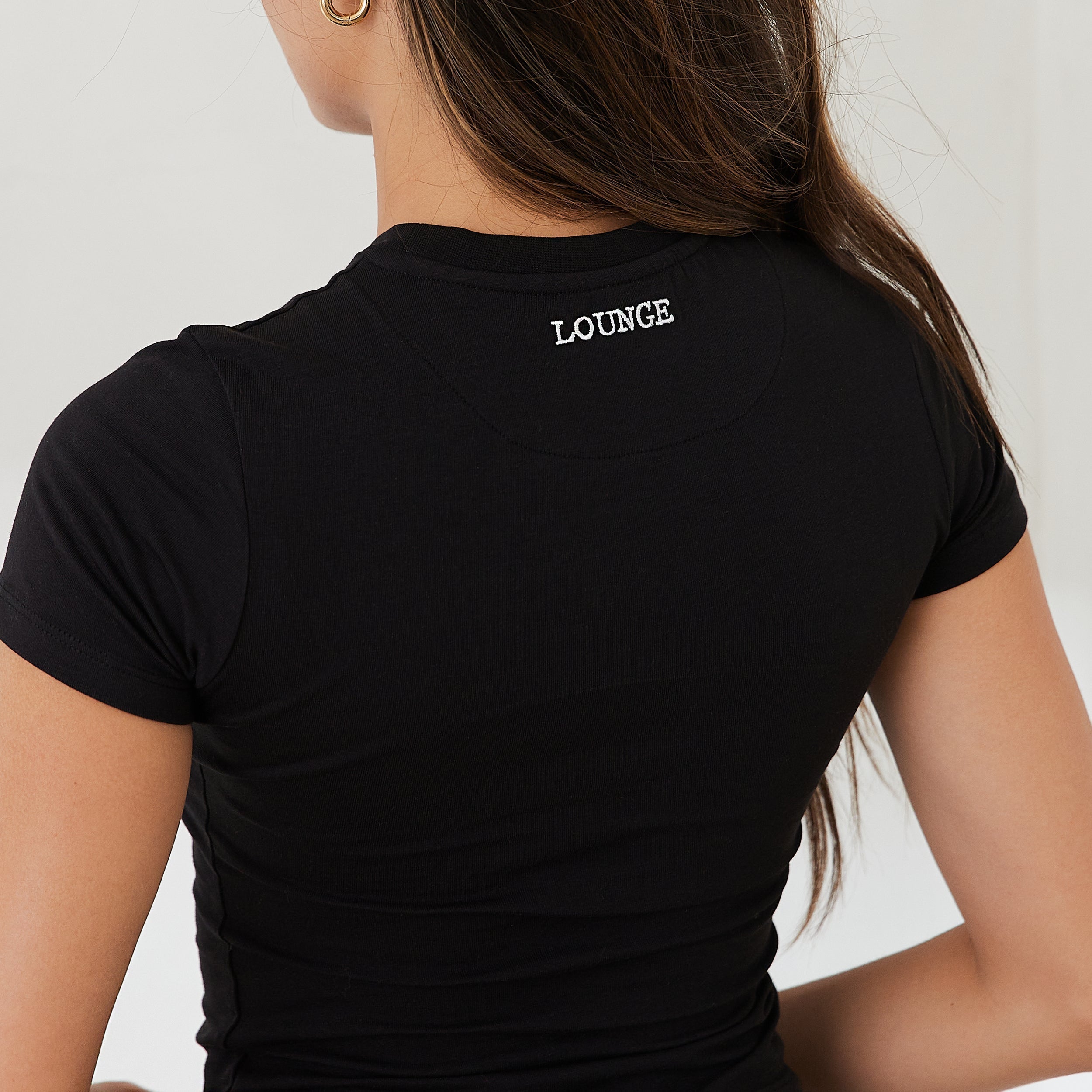 Essential Short Sleeve Fitted T-Shirt - Black – Lounge Underwear