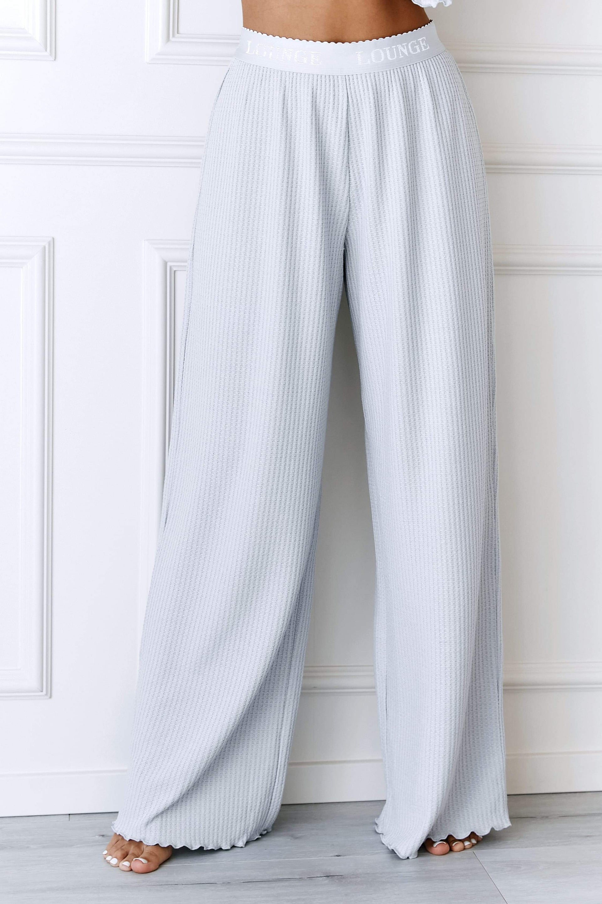 Soft Waffle Pajama Trousers - Frost