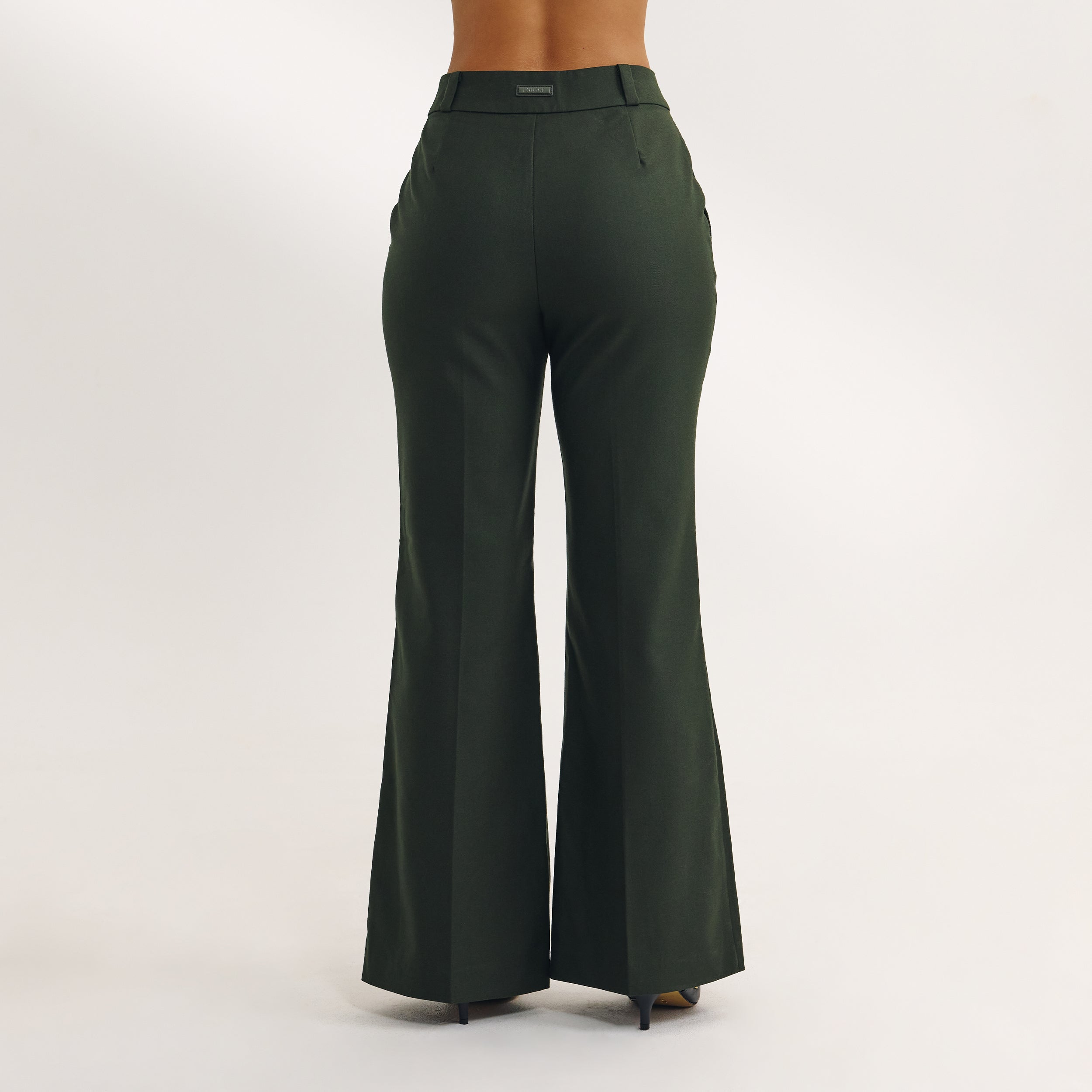 Flared Pants | Flared Pants - Dark Green