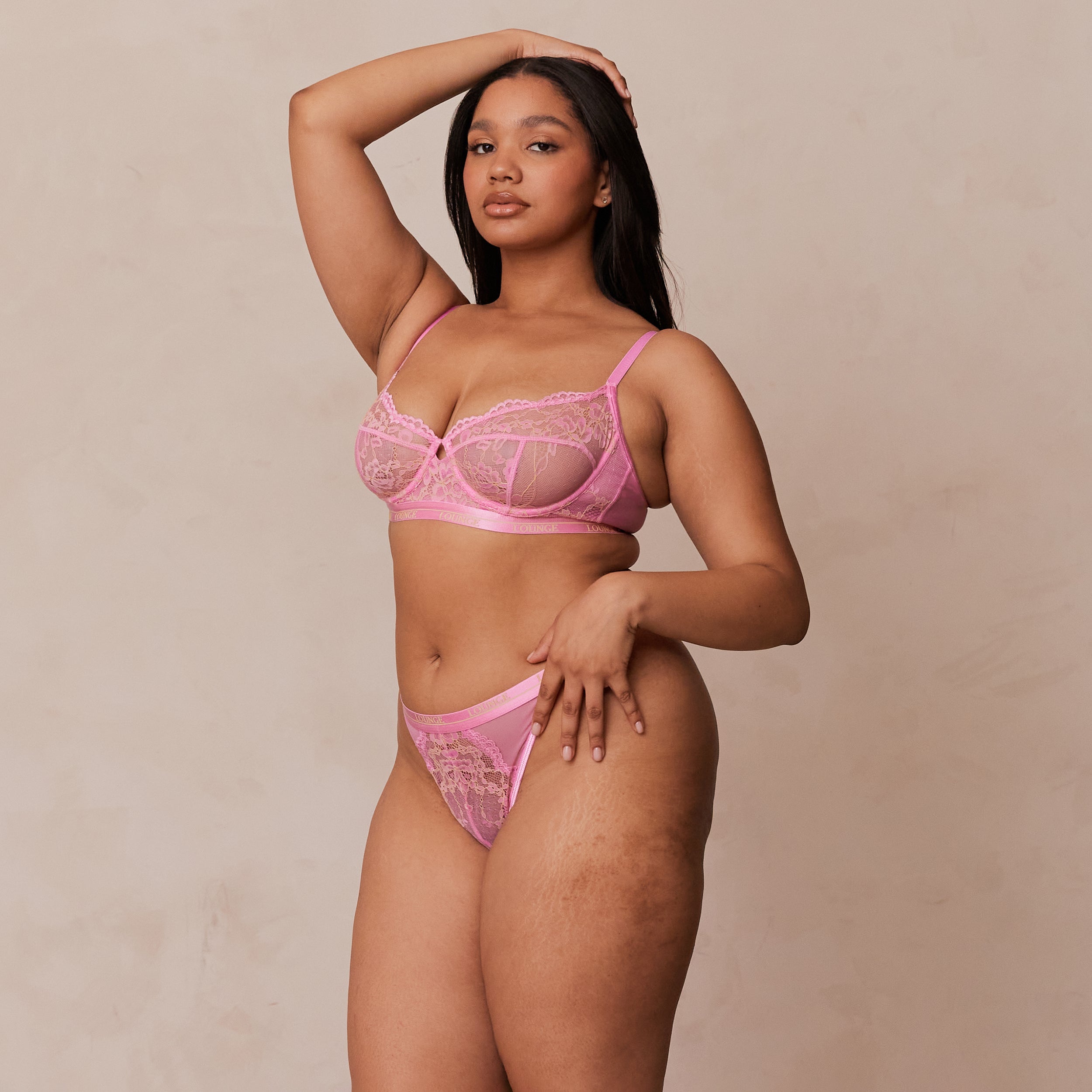 Two-Tone Blossom Balcony Bra | Melanie, 36D/XL