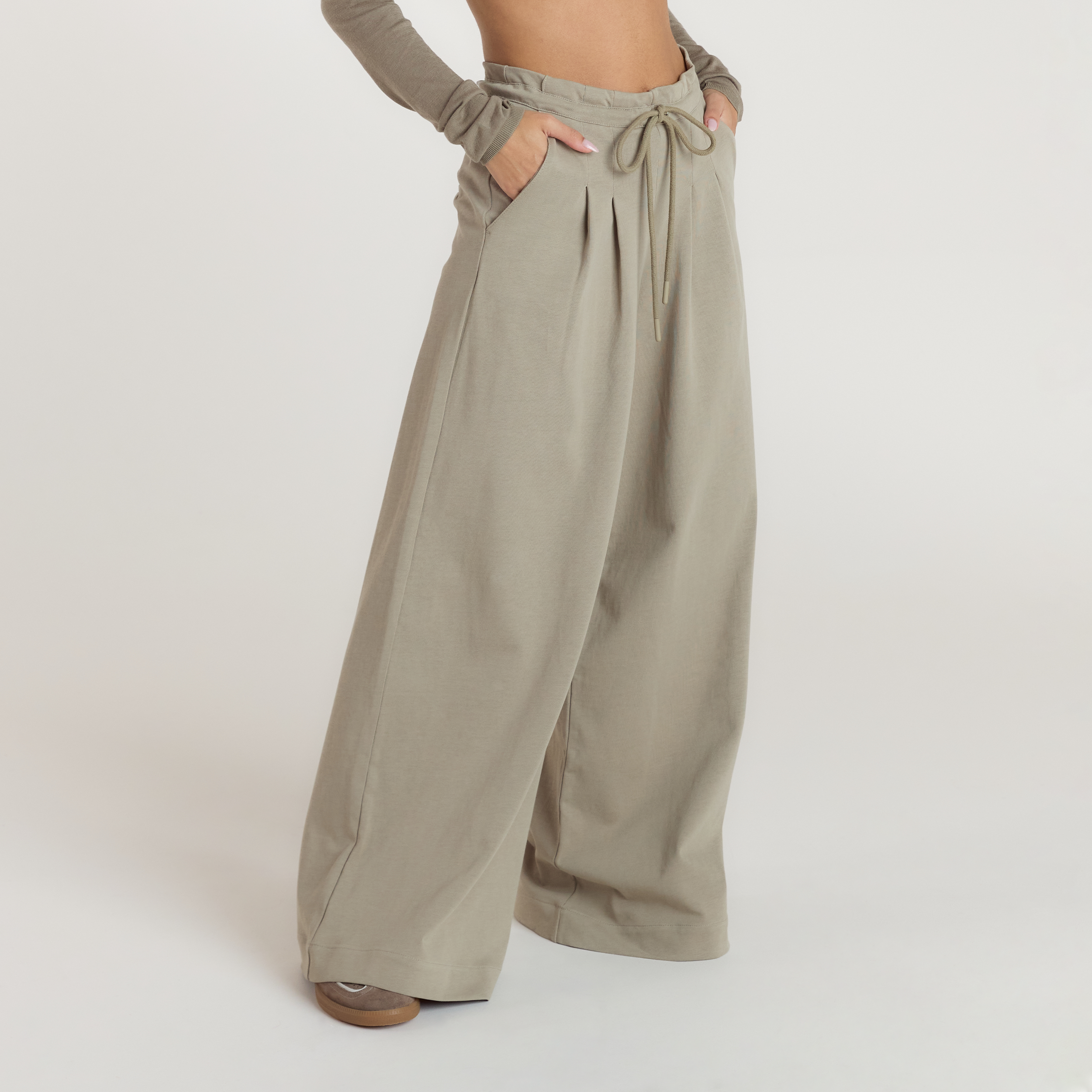 Pleated Wide Leg Pants | Pleated Wide Leg Trousers - Thyme