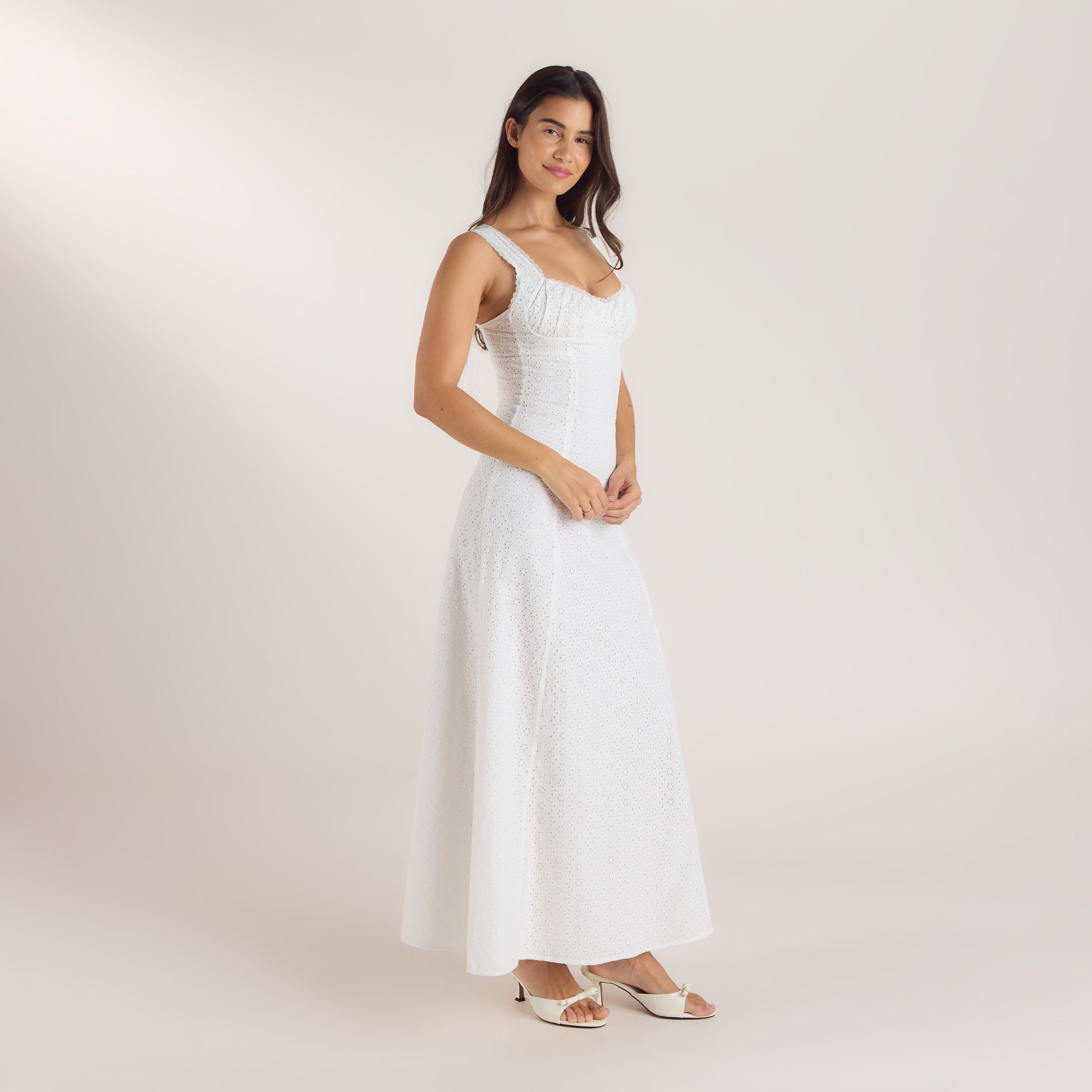 Corset Back Maxi Dress | Corset Back Maxi Dress - White