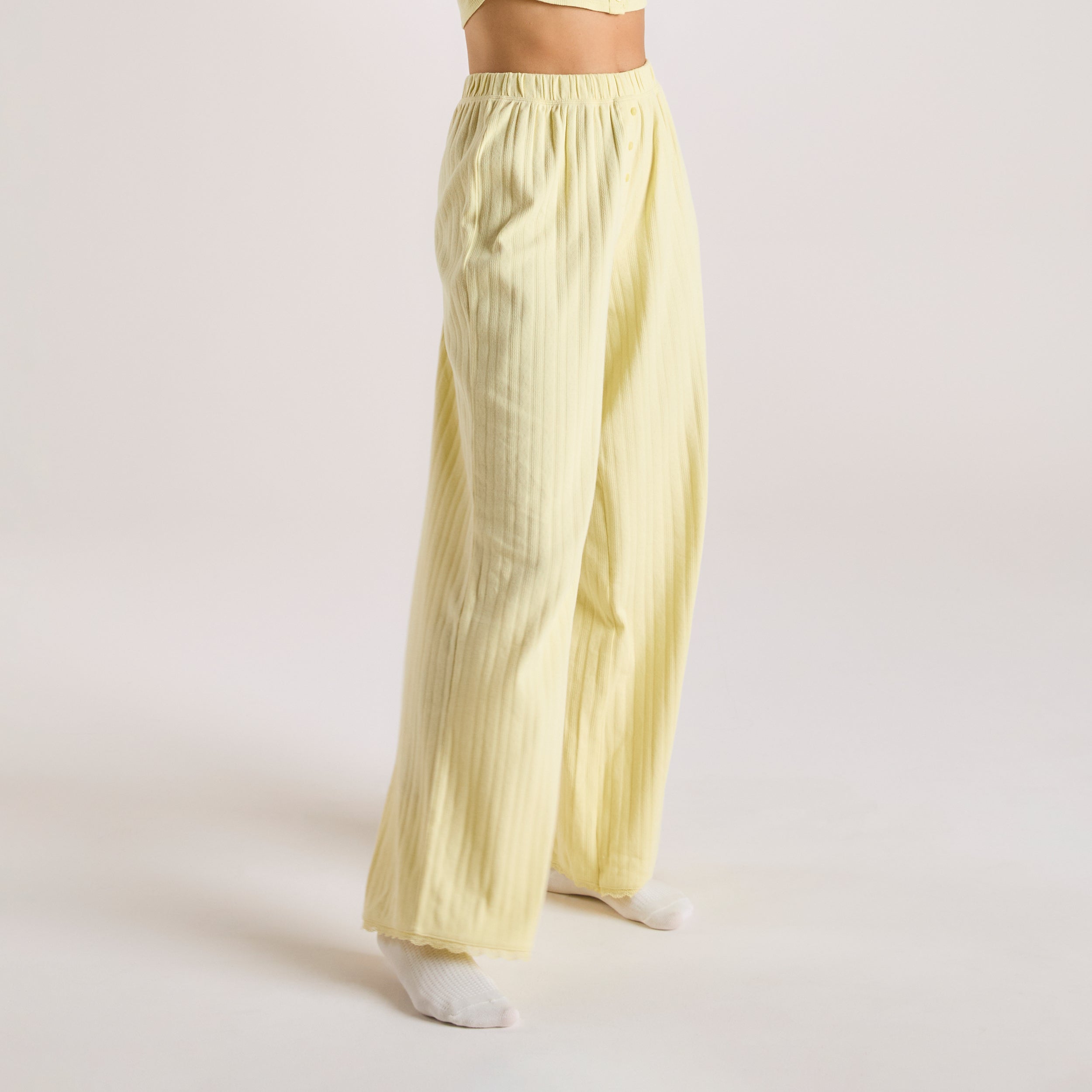 Pointelle Pajama Pants | Pointelle Pajama Pants - Buttercup Yellow
