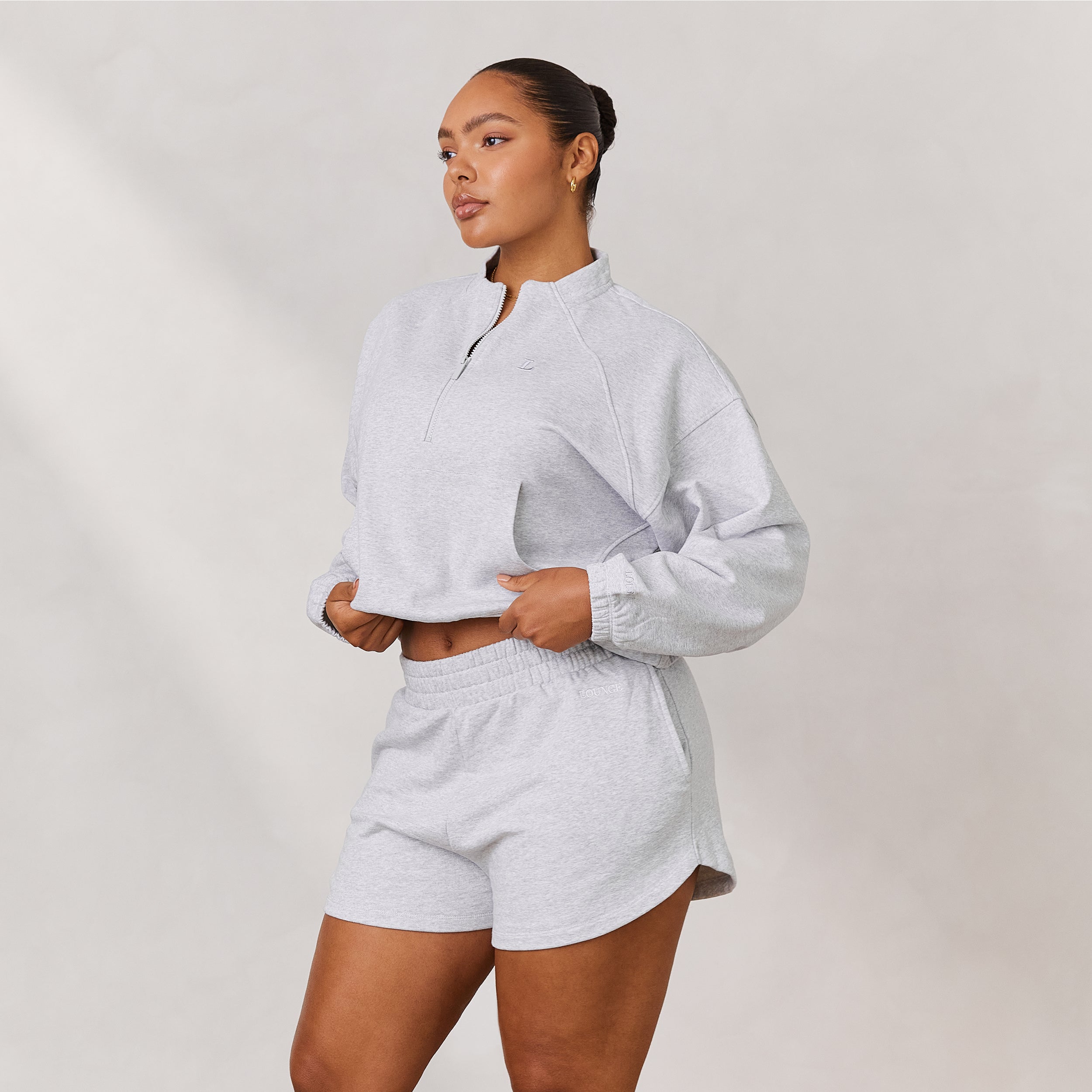 Varsity Quarter Zip Sweater | Amber, M