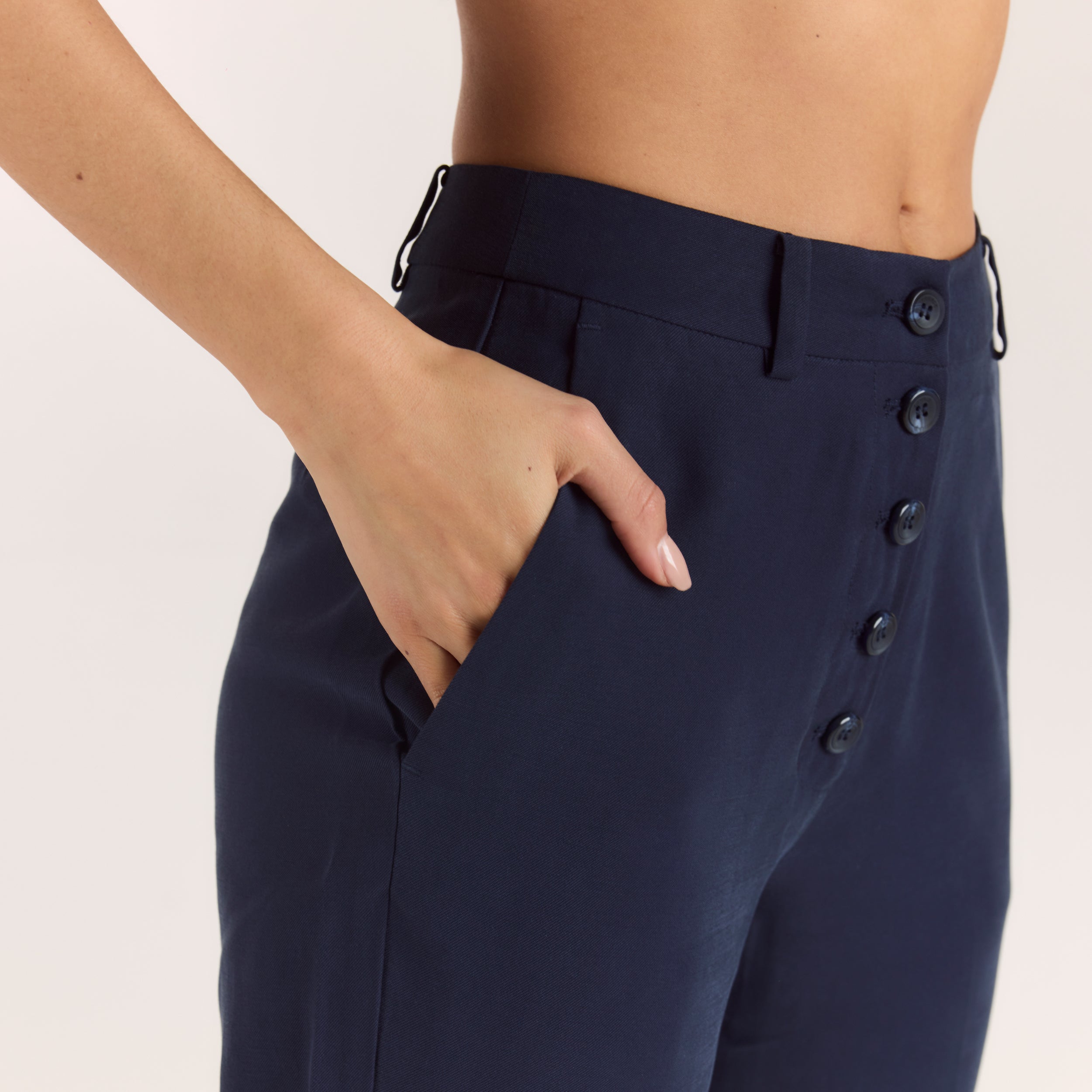 90s Straight-Leg Pants | 90s Straight-Leg Pants - Navy