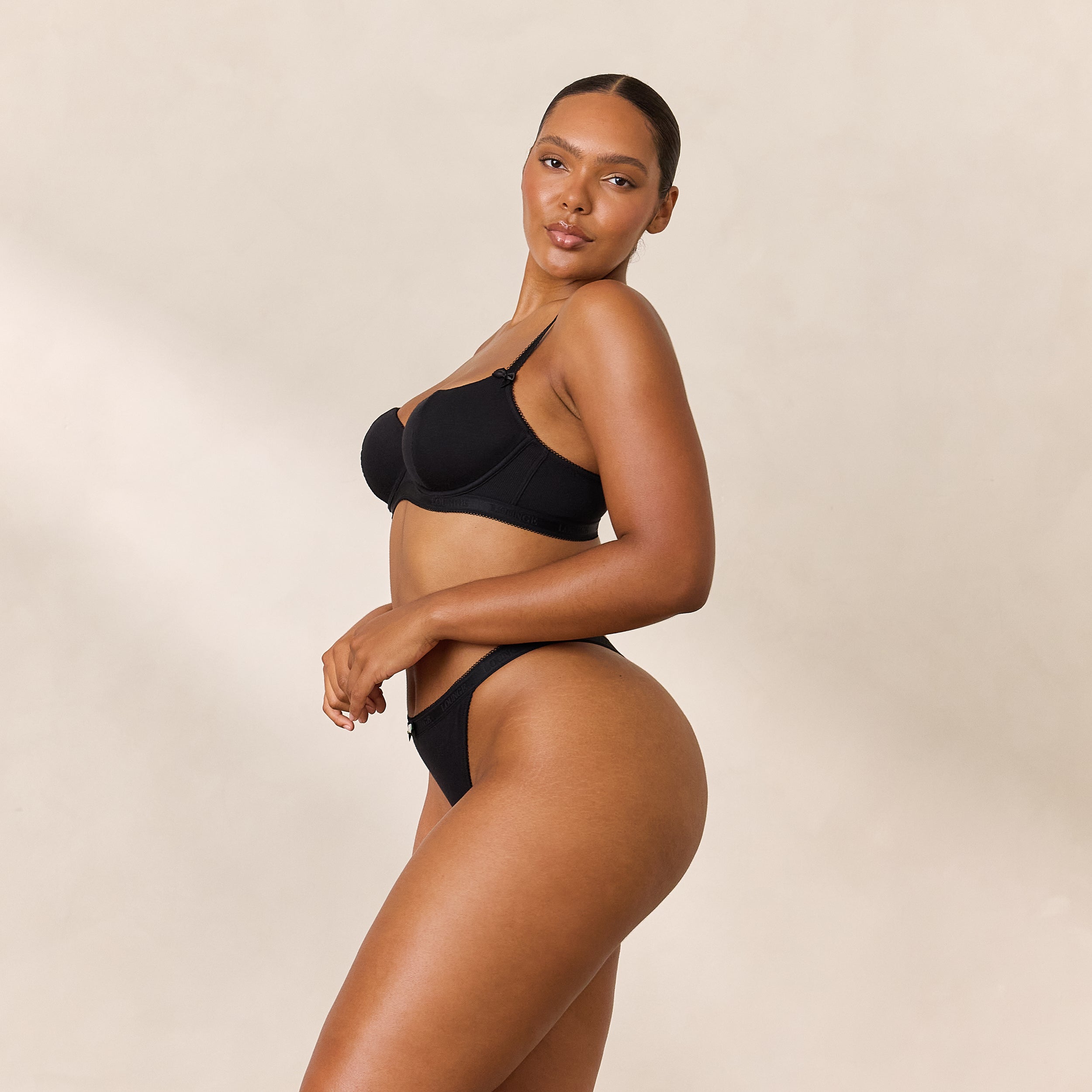 Rosebud Ribbed Balcony Bra  | Amber, 36D/L