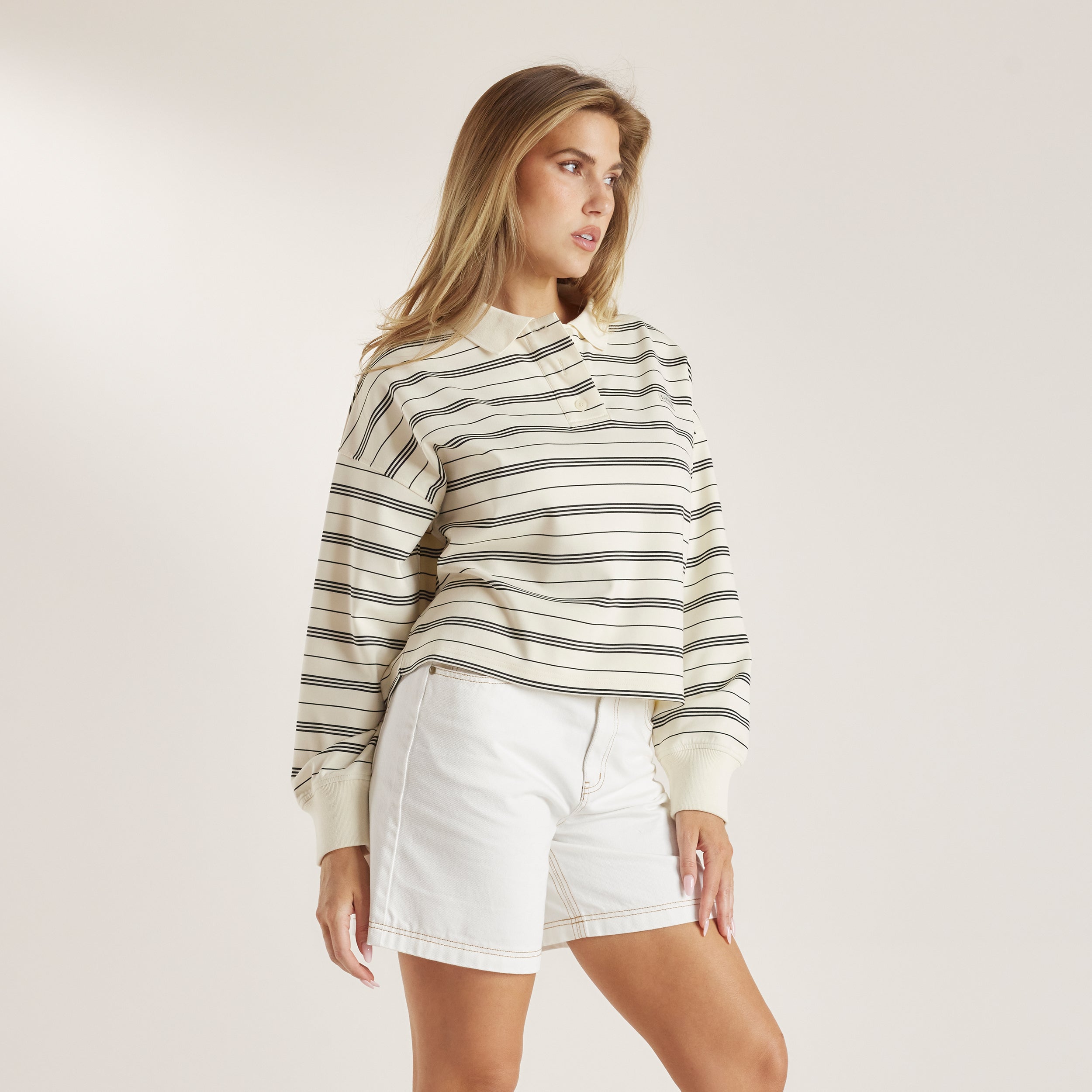 Striped Rugby Shirt | Striped Rugby Shirt - Cream