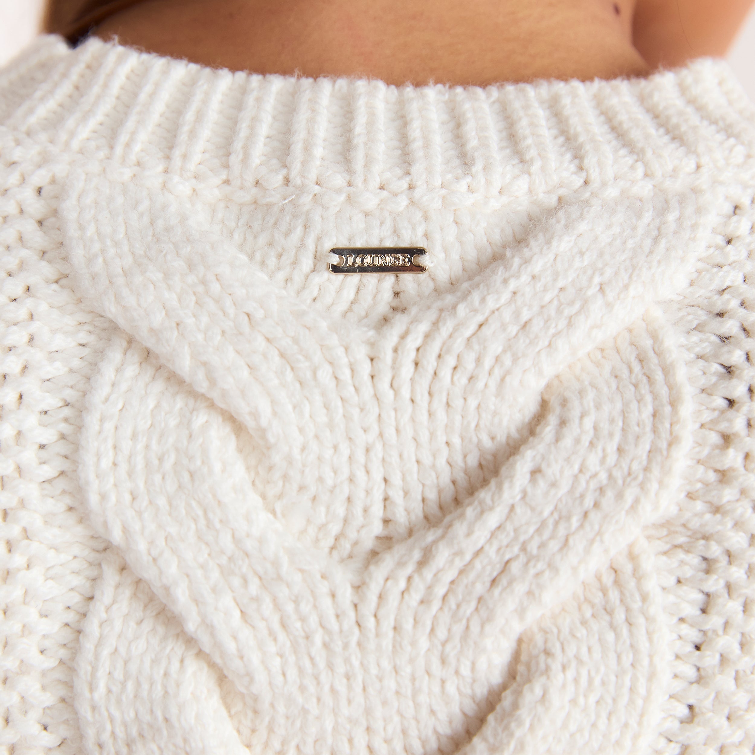 Cropped Cable-Knit Jumper | Cropped Cable-Knit Jumper - Cream
