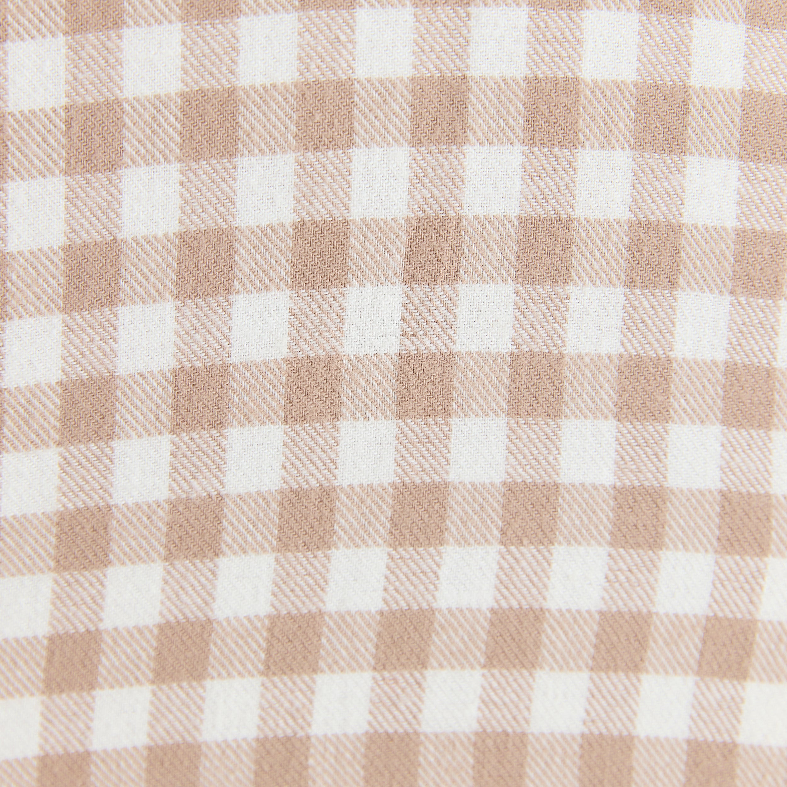 Gingham Pyjama Shirt | Gingham Pajama Shirt - Beige