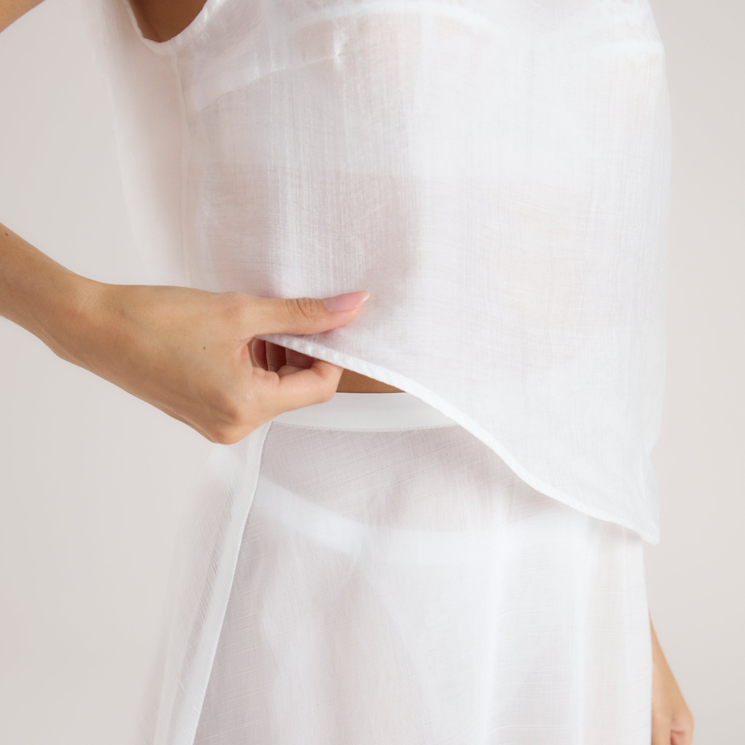 Sheer Tank Top | Sheer Tank Top - White