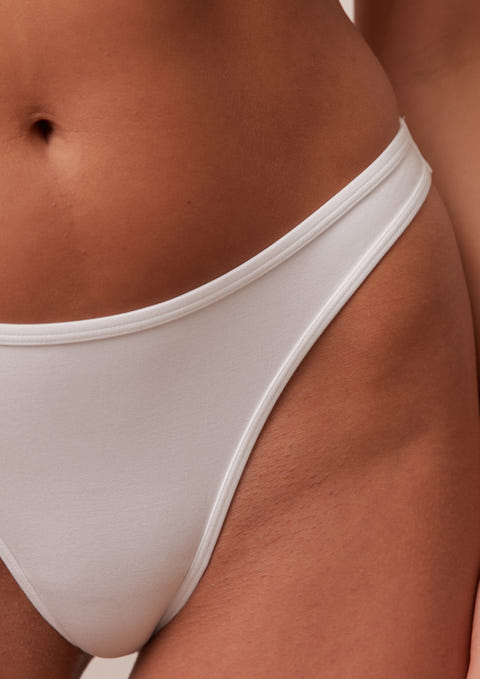 Bare Bra & Thong Set - White – Lounge Underwear