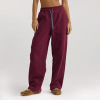 Straight-Leg Sweatpants - Cherry Lacquer