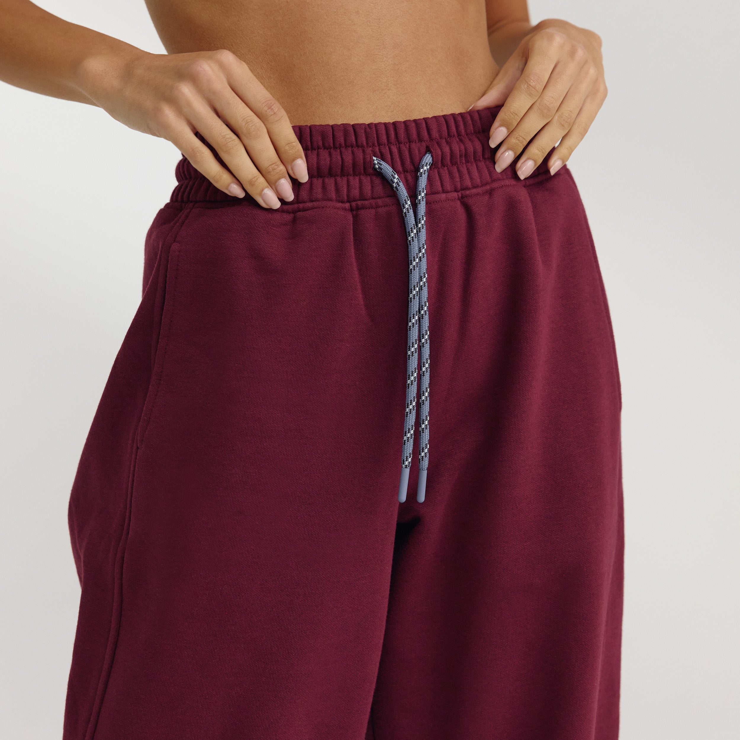 Straight-Leg Sweatpants | Straight-Leg Sweatpants - Cherry Lacquer