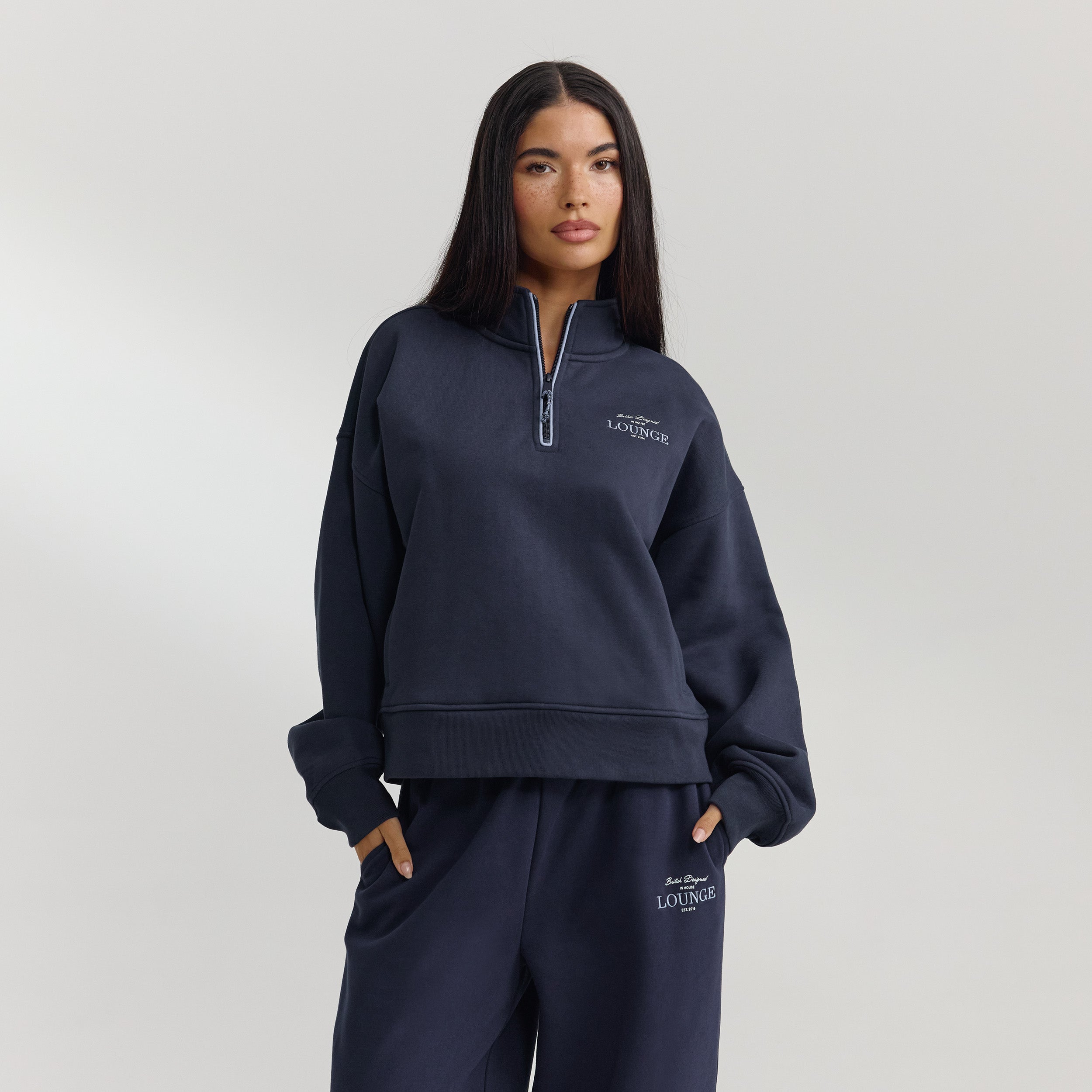 Quarter-Zip Sweater - Dark Blue alternate
