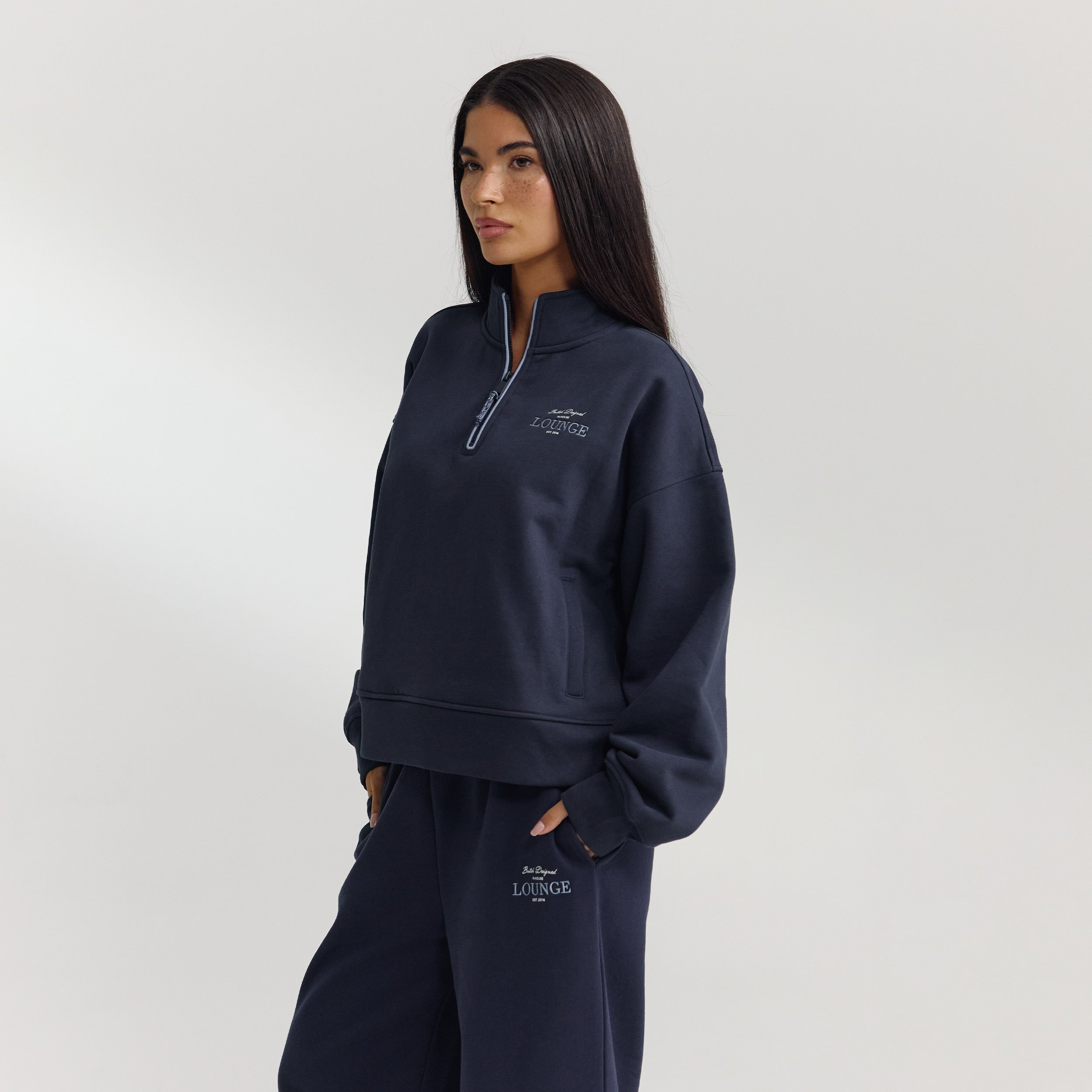 Quarter-Zip Sweater | Quarter-Zip Sweater - Dark Blue