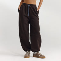 Barrel Leg Sweatpants - Dark Chocolate