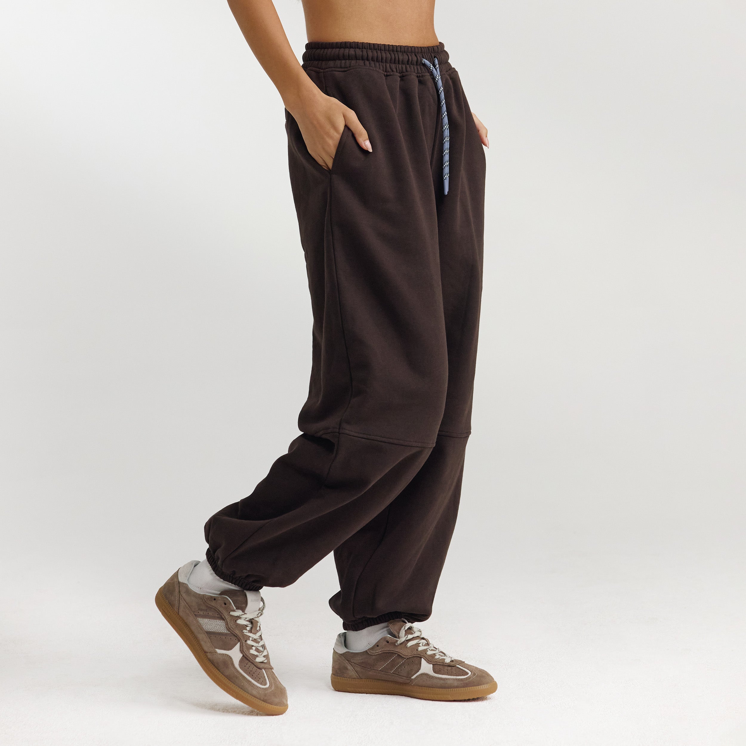 Barrel Leg Sweatpants | Barrel Leg Sweatpants - Dark Chocolate