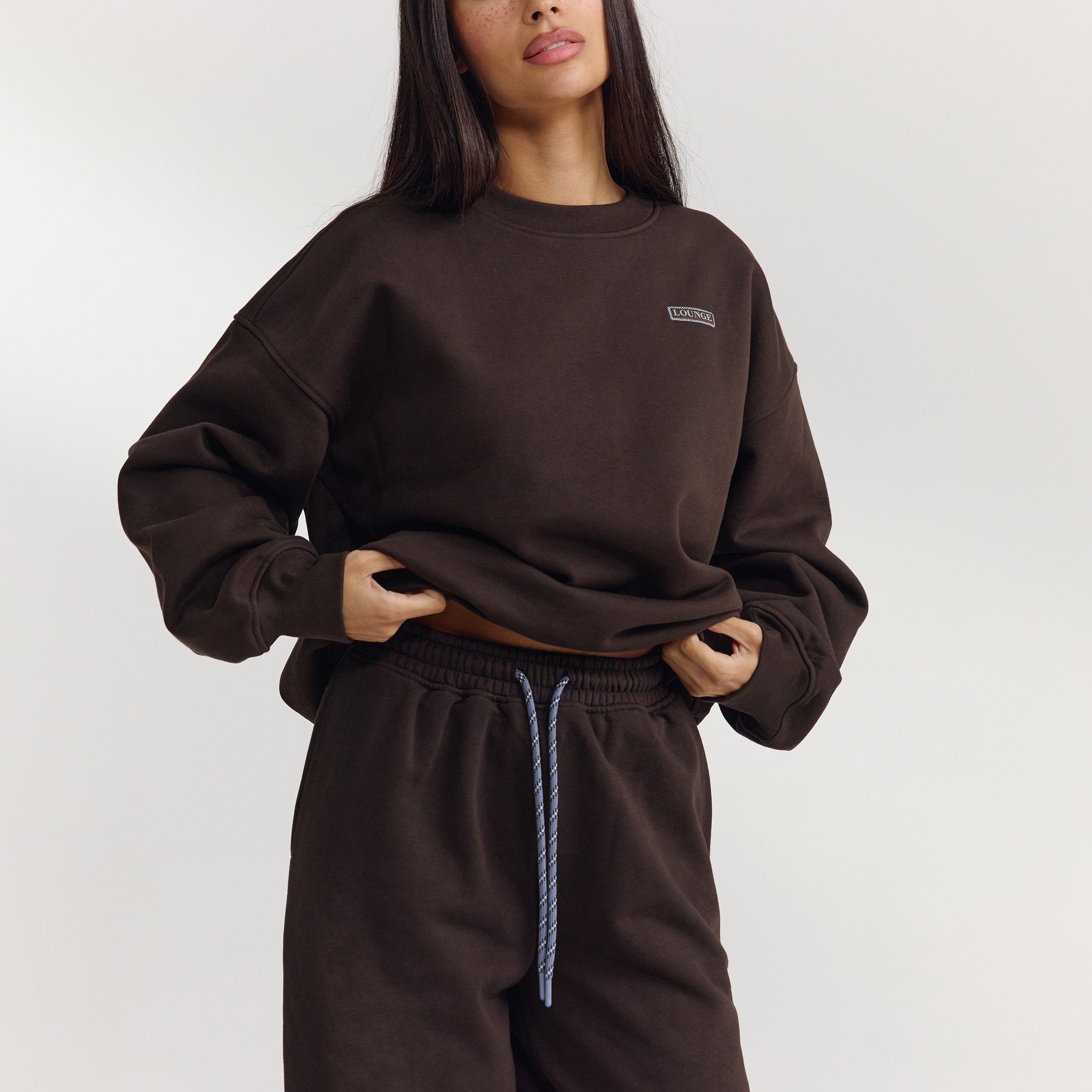 Barrel Leg Sweatpants | Barrel Leg Sweatpants - Dark Chocolate