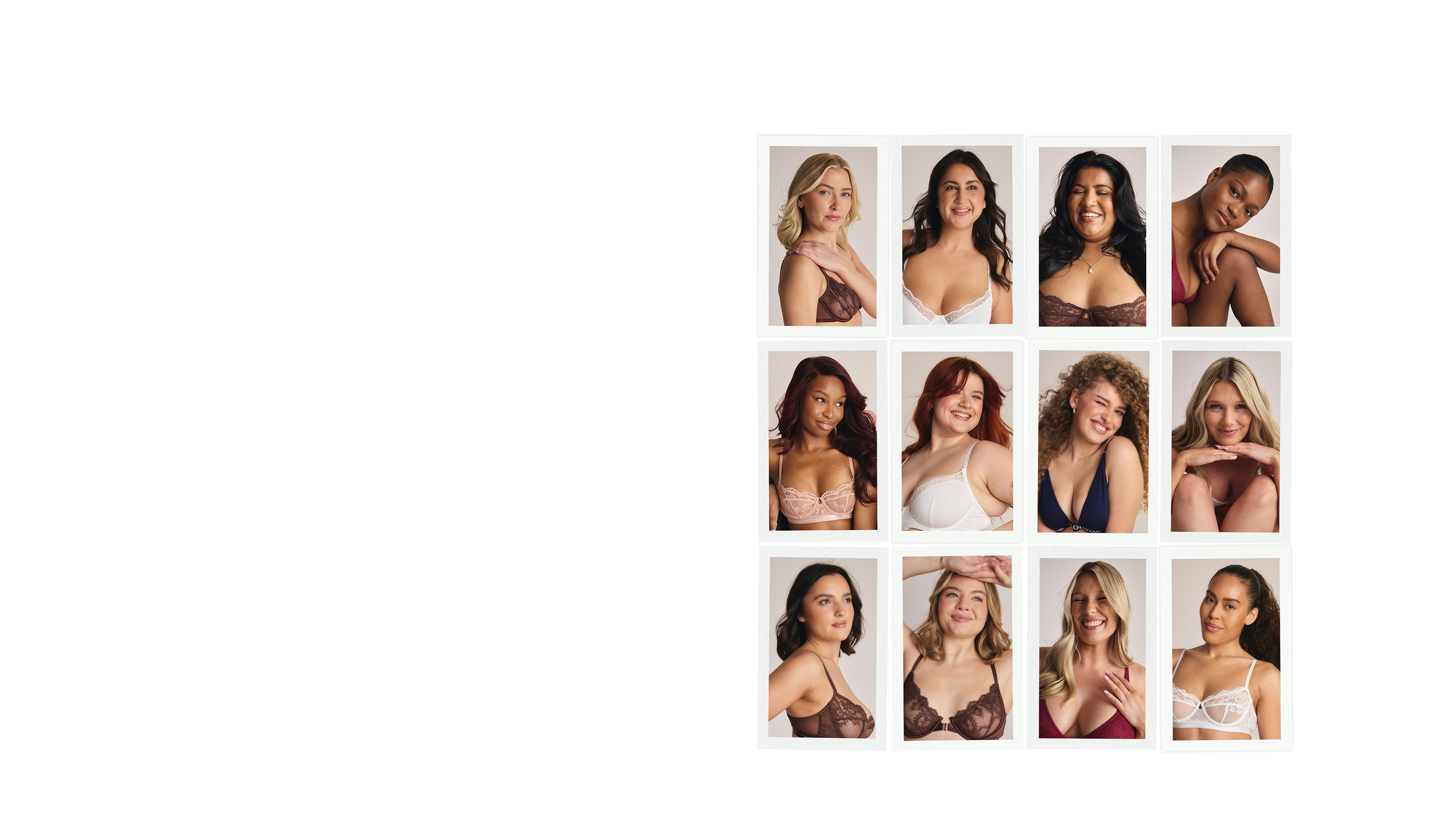 a collage of women in garments