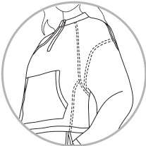 a drawing of a person's jacket