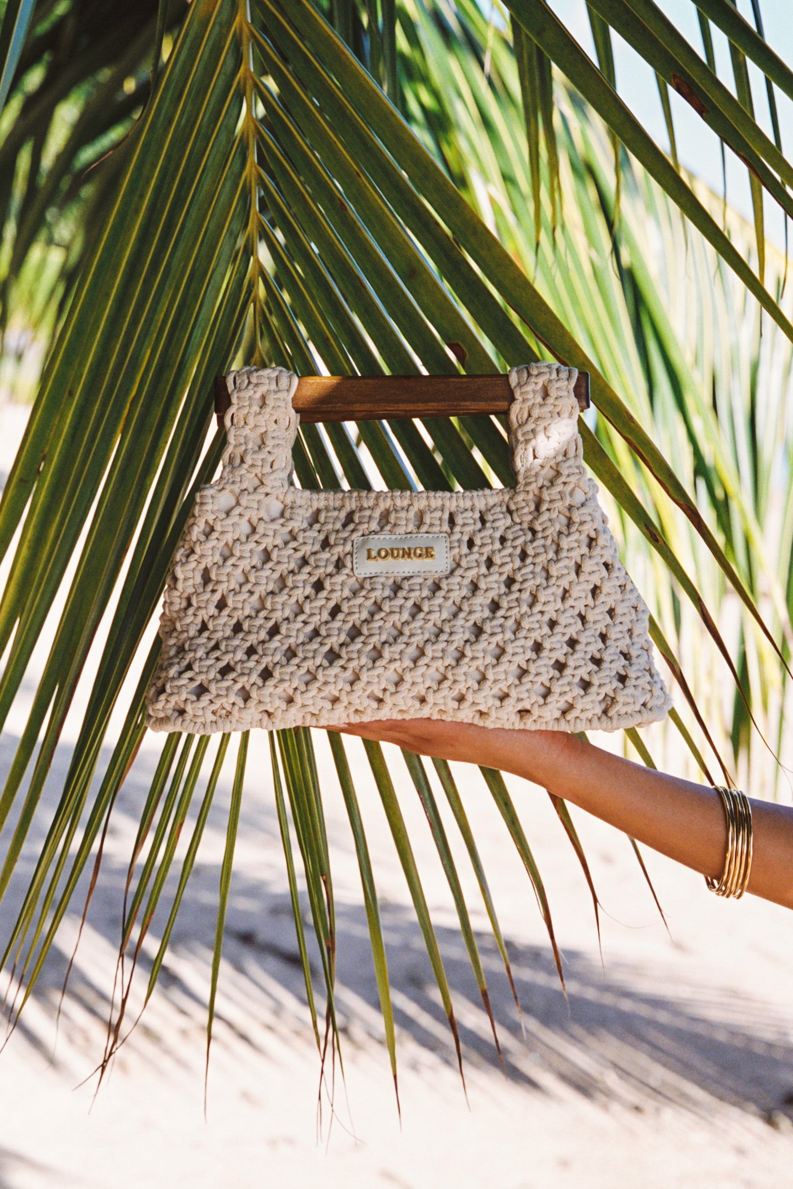 Clover Clutch Bag - Cream