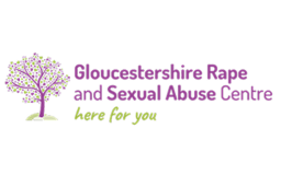 a logo with text on it